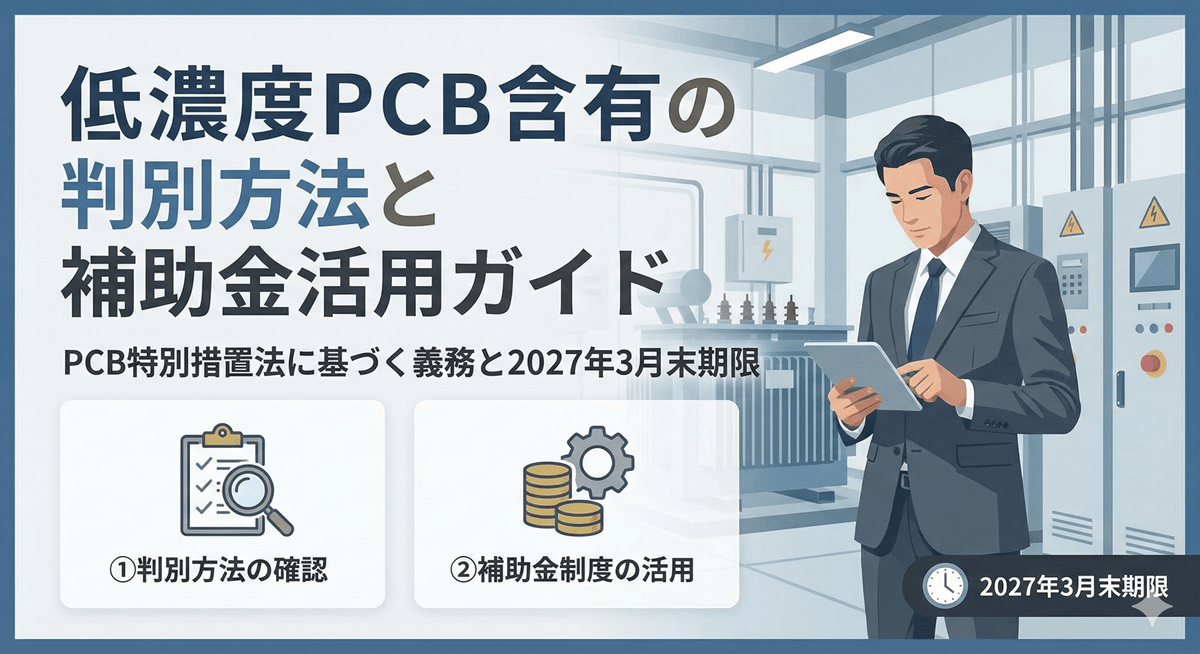 低濃度PCB含有の判別方法